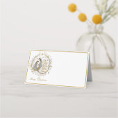 Silber- und Gold-Weihnachtskrippe Platzkarte (Rückseite)