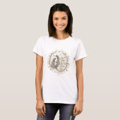 Silber- und Gold-Weihnachtskrippe T-Shirt (Vorne ganz)
