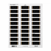 Silber- und Gold-Weihnachtszeit-Rücksendeadressen- (Vorne)