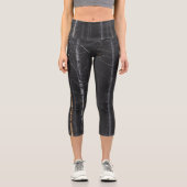 Silber- und Goldbaumstämme Capri Leggings (Vorderseite)
