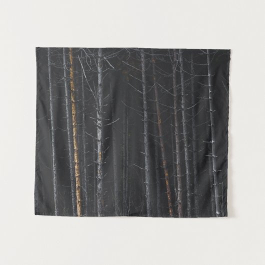 Silber- und Goldbaumstämme Wandteppich (Vorderseite (Horizontal))