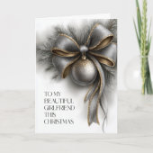 Silber- und Goldbogen Freundin Weihnachten (Vorderseite)