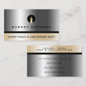 Silber- und Goldene Imitate - Metallstruktur Visitenkarte (Vorne/Hinten)