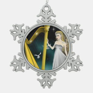 Silber-und Goldengels-Verzierung Schneeflocken Zinn-Ornament