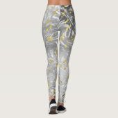 silber- und goldfarbene Leggings (Rückseite)