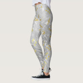 silber- und goldfarbene Leggings (Links)