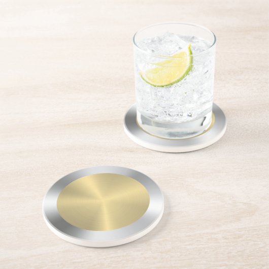 Silber- und Goldkreis Getränkeuntersetzer (Seite)