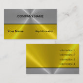 Silber-und GoldluxusmetallVisitenkarten Visitenkarte (Vorne/Hinten)