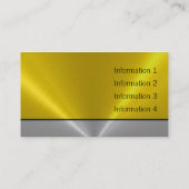 Silber-und GoldluxusmetallVisitenkarten Visitenkarte (Rückseite)