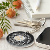 Silber- und Goldmandala Schlüsselanhänger (Vorderseite rechts)