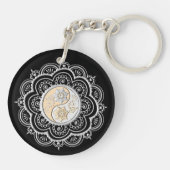 Silber- und Goldmandala Schlüsselanhänger (Rückseite)