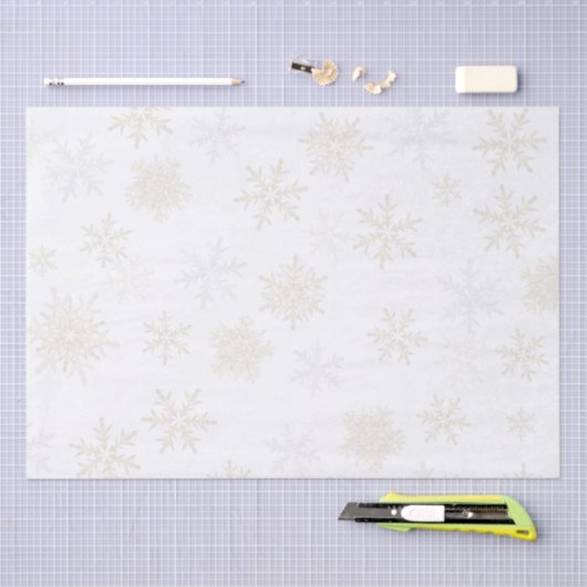 Silber- und Goldschneeflocken Seidenpapier (Handwerk)