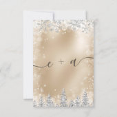 Silber- und Goldschneekiefer Weihnachten uAwg RSVP Karte (Rückseite)