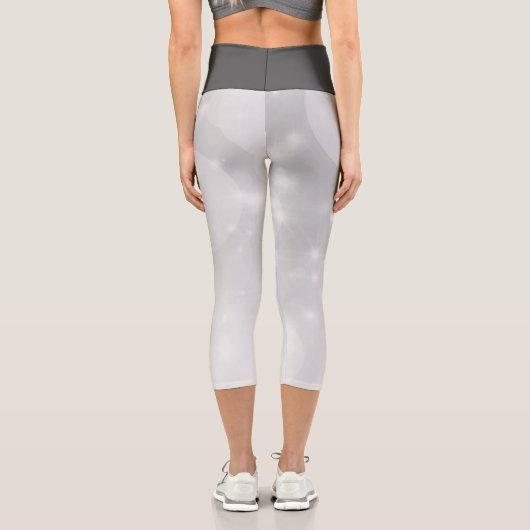 Silber und Grau Capri Leggings (Rückseite)