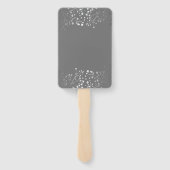 Silber- und Grau-Hochzeitmenüs Fächer (Rückseite)