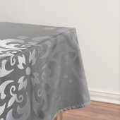 Silber und Grau Monogramm | Tischdecke (Beispiel)