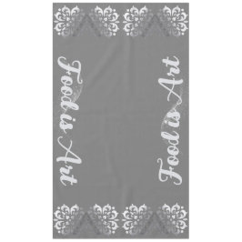 Silber und Grau Monogramm | Tischdecke