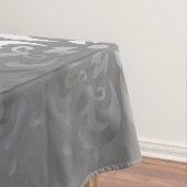 Silber und Grau Monogramm | Tischdecke (Beispiel)