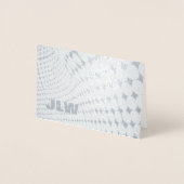 Silber und Grau-optische Illusion Folienkarte (Vorderseite)