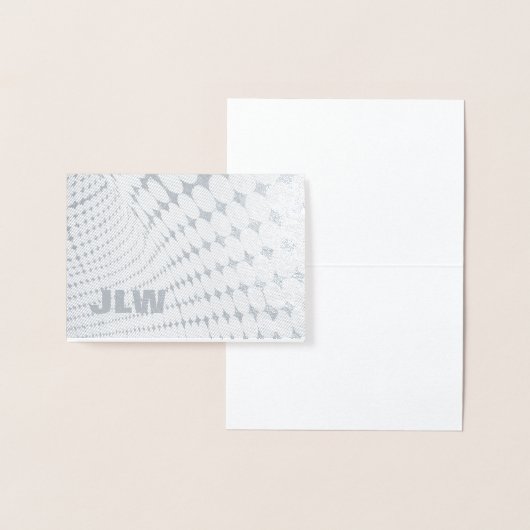 Silber und Grau-optische Illusion Folienkarte (Anzeige)