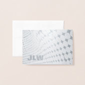 Silber und Grau-optische Illusion Folienkarte (Vorderseite mit Umschlag)