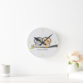 Silber und Grau Runde Wanduhr (Zuhause)