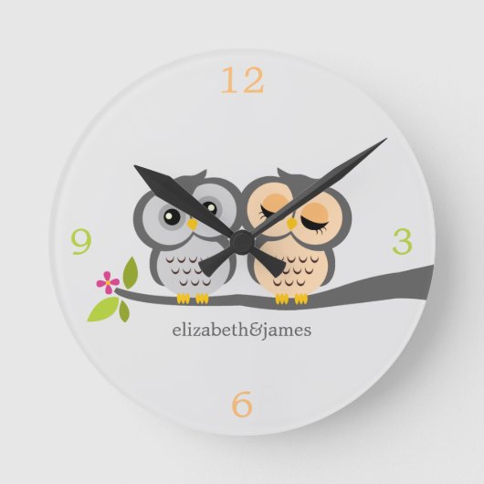 Silber und Grau Runde Wanduhr (Vorderseite)