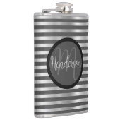 Silber und Graustreifen Flachmann (Rechts)