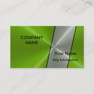 Silber und Green Luxury Metallic Visitenkarte