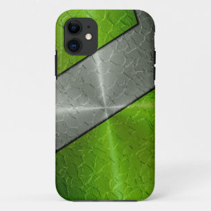 Silber und grüner Edelstahl - Metallic 2 Case-Mate iPhone Hülle