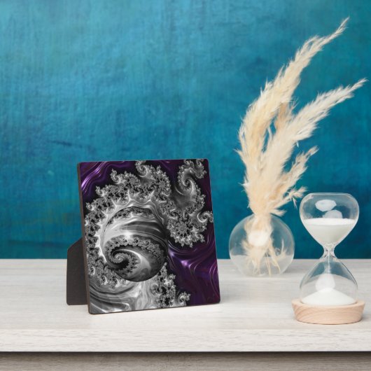 Silber und Lila Fraktal Vortex Fotoplatte (InSitu)