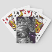 Silber und Lila Fraktal Vortex Spielkarten (Rückseite)