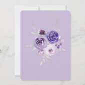 Silber und Lila Save the Date Quinceañera Einladung (Rückseite)