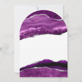 Silber und Lila Tor und Kreuz | Konfirmation Einladung (Rückseite)