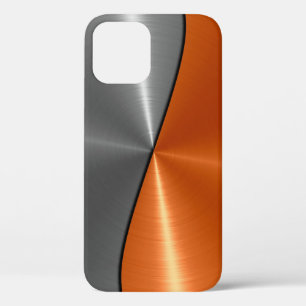 Silber und Orange Edelstahl Case-Mate iPhone Hülle
