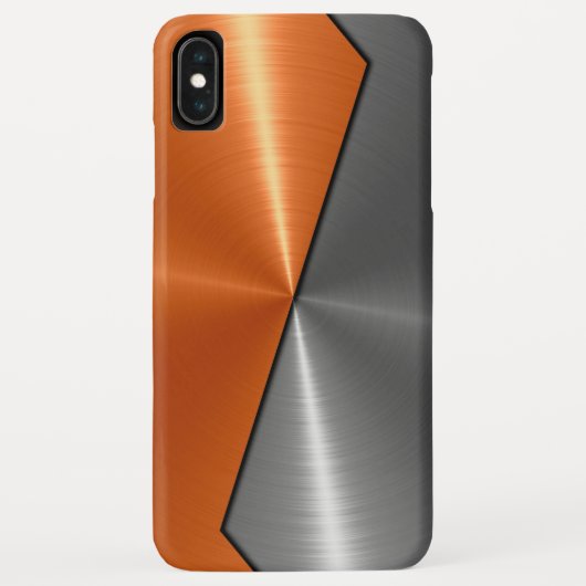 Silber und Orange Edelstahl Case-Mate iPhone Hülle (Rückseite)