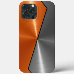 Silber und Orange Edelstahl Case-Mate iPhone Hülle