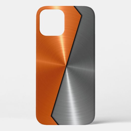Silber und Orange Edelstahl Case-Mate iPhone Hülle (Rückseite)