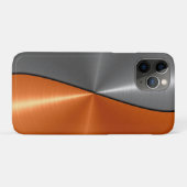 Silber und Orange Edelstahl Case-Mate iPhone Hülle (Rückseite (Horizontal))