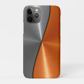 Silber und Orange Edelstahl Case-Mate iPhone Hülle (Rückseite)