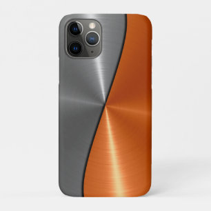 Silber und Orange Edelstahl Case-Mate iPhone Hülle