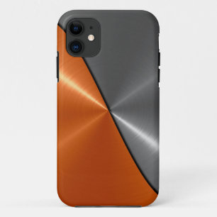 Silber und Orange Edelstahlmetall 3 Case-Mate iPhone Hülle