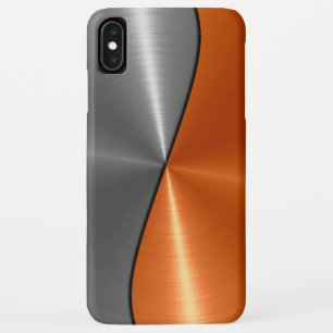 Silber und Orange Edelstahlmetalle Case-Mate iPhone Hülle