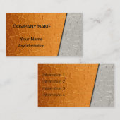 Silber und Orange Luxury Metallic 2 Visitenkarte (Vorne/Hinten)