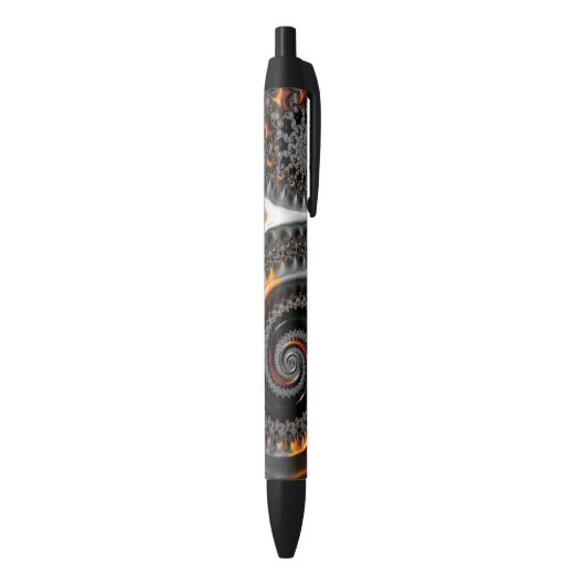 Silber und Orange Mandelbrot mit Sphere Pen Kugelschreiber (Unterseite (Vertikal))