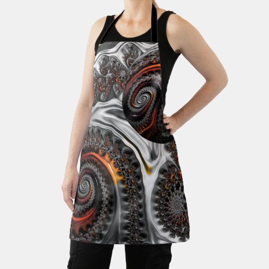 Silber und Orange Mandelbrot mit Sphere Schürze (InSitu)