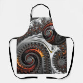 Silber und Orange Mandelbrot mit Sphere Schürze (Vorderseite)