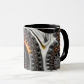 Silber und Orange Mandelbrot mit Sphere Tasse (VorderseiteRechts)