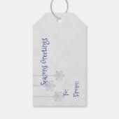 Silber und Perlen Weihnachtssterne Geschenkanhänger (Rückseite)