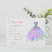 Silber- und Regenbogenkleid 16 . Geburtstag UAWG (Stehend Vorderseite)